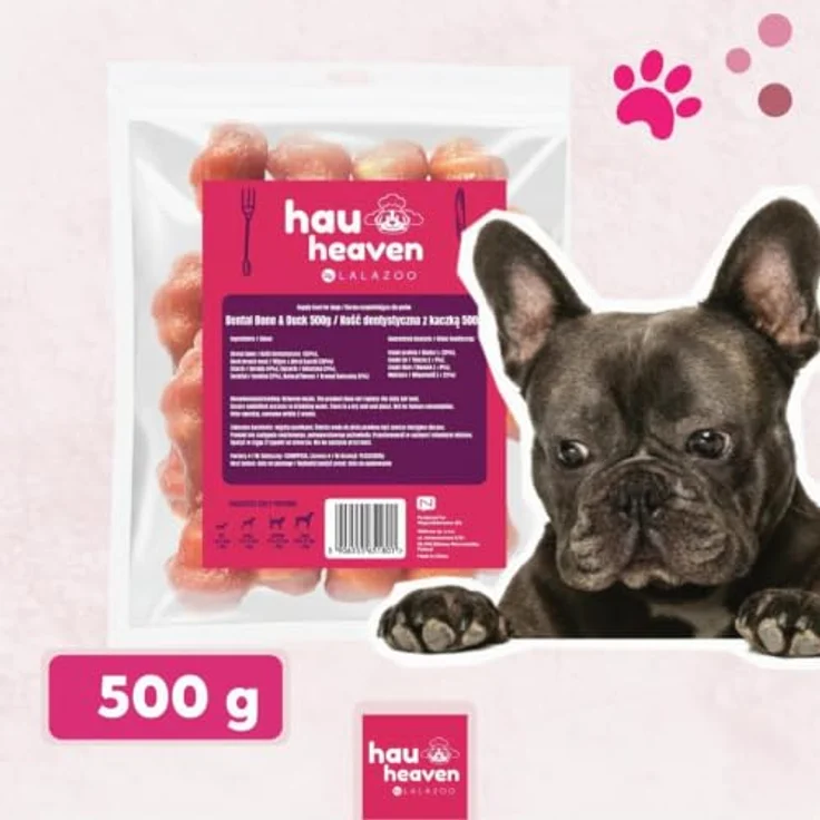 LalaZoo Dental Bone 500g, Zahnreinigende Hundeknochen mit 55% Kaustange und 35% Entenbrustfilet, Getreidefrei, Ohne Zuckerzusatz, Unterstützt Zahnpflege und Kautrieb bei Welpen und Hunden – Bild 5