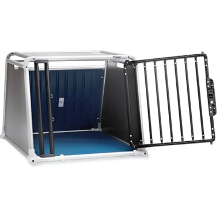 4pets ECO 4 Large Hunde Transport Box, Crash getestet mit Safelock Türverriegelung und StrapFix Zurrset, grau – Bild 5
