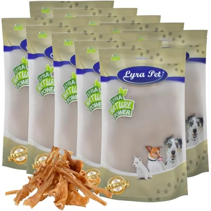 Lyra Pet® 10 kg Lammkopfhaut dunkel getrocknet, naturbelassener Kausnack für Hunde, proteinreich und fettarm – Bild 1