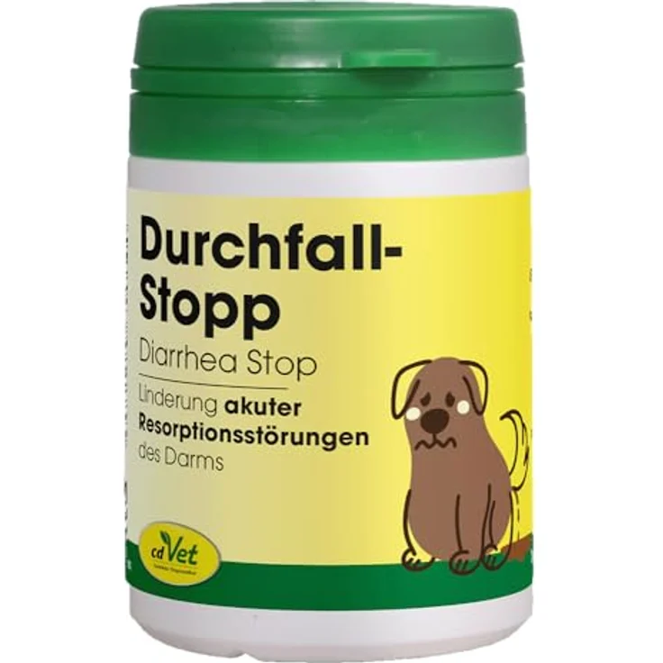 cdVet DurchfallStopp, Pulver zur Unterstützung bei akutem Durchfall, 50 g mit präbiotischer Hefe – Bild 1