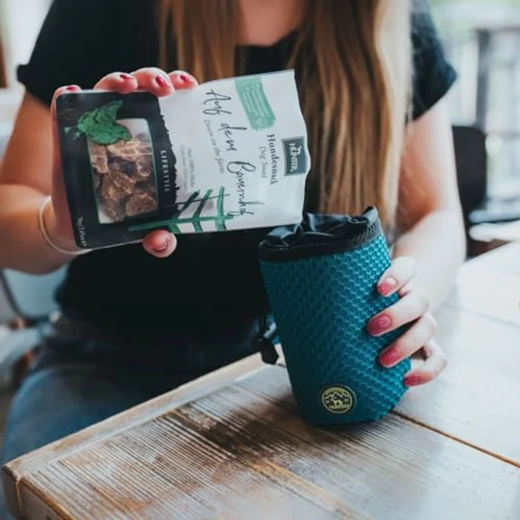 HUNTER Hilo Basic Snackbeutel, praktischer Leckerlibeutel in türkis, Größe one-Size mit Gürtelclip und 3-D Mesh-Material – Bild 4