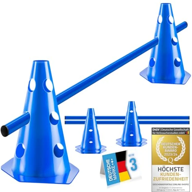 all Pets United® Agility Set Hunde, 2 Sets (100cm) Steckhürden Cavaletti für flexibles Training, wetterfest und sicher – Bild 1