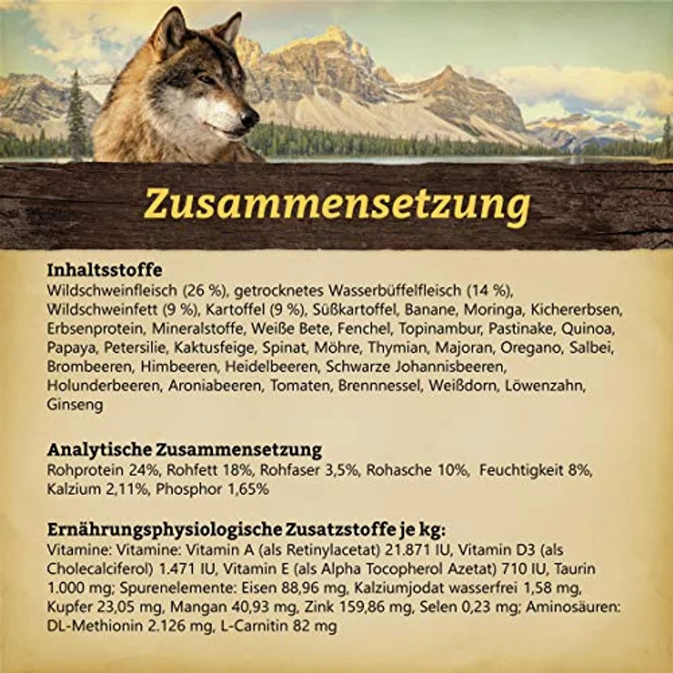 Wolfsblut Wild Boar, Trockenfutter für Hunde, 12,5 kg, getreidefrei, mit Wildschwein- und Wasserbüffelfleisch, ohne Gluten und künstliche Zusatzstoffe – Bild 3