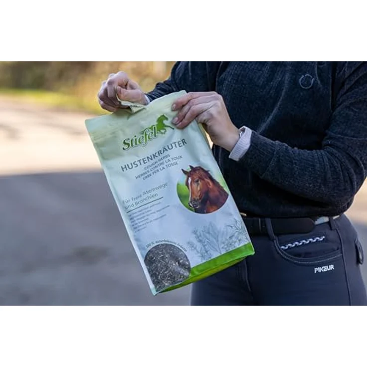 Stiefel Hustenkräuter für Pferde, 100% naturbelassene Kräutermischung zur Unterstützung der Atemwege, 1kg – Bild 3