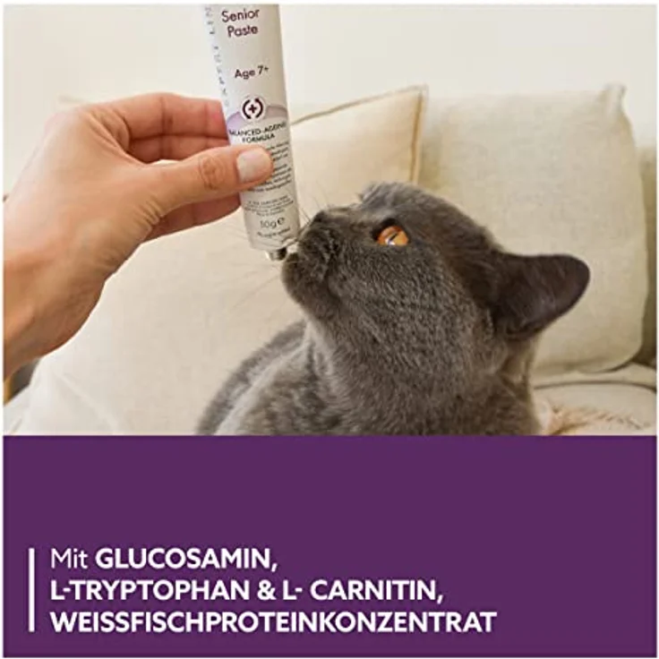 GimCat EXPERT LINE Senior Paste, funktionaler Katzensnack für gesunde Alterung ab 7 Jahren, 50g Tube – Bild 4