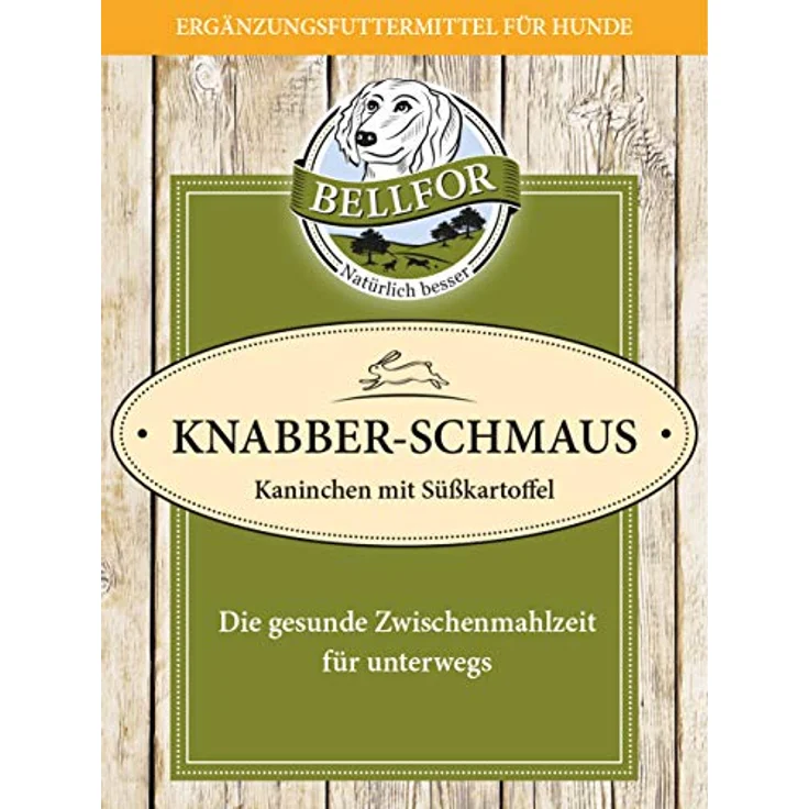 Bellfor Knabber-Schmaus Getreidefrei Hundekekse mit frischem Kaninchenfleisch, glutenfreie Leckerli zur Zahnpflege, 100 g – Bild 2