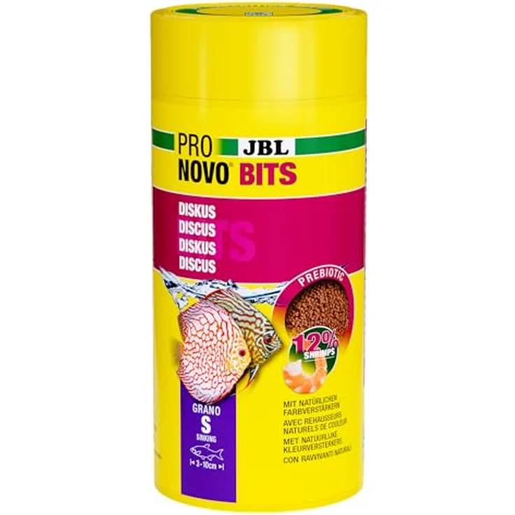 JBL PRONOVO BITS GRANO, Hauptfutter für Diskus und Buntbarsche, sinkendes Granulat, Größe S, 1000 ml, hohe Akzeptanz durch natürliche Rohstoffe – Bild 2
