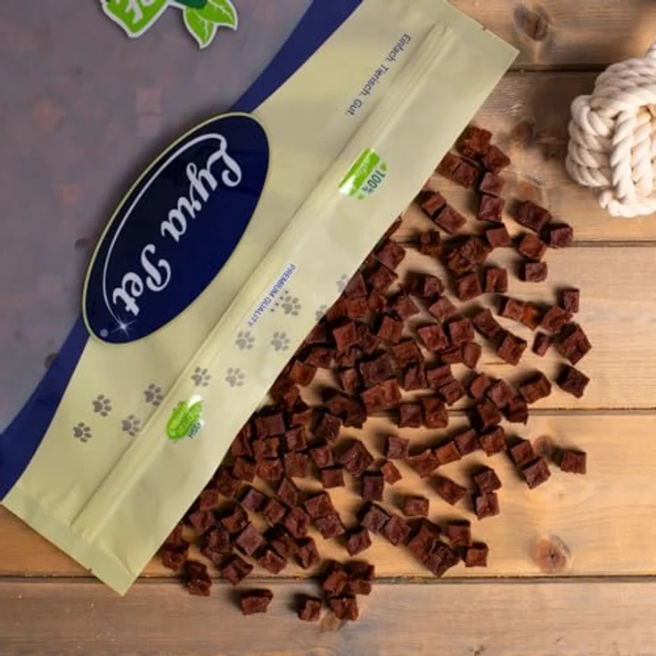 Lyra Pet® Rindfleischwürfel Hundefutter Snack, 5 kg, fettarm, schonend getrocknet, proteinreich, für Welpen und Senioren – Bild 5