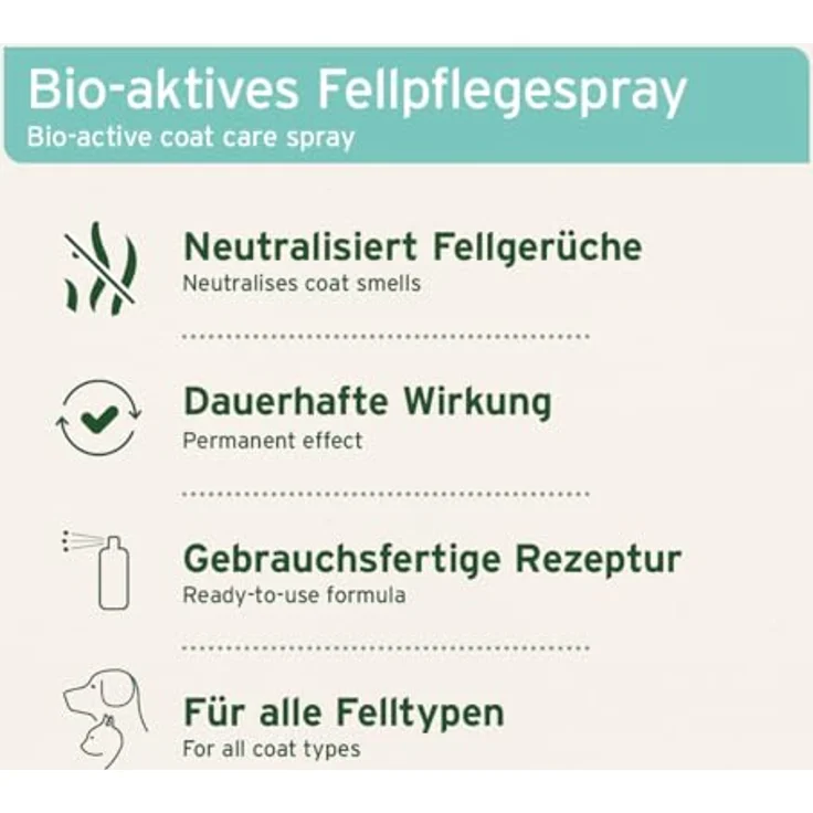 AniForte Fellgeruch-Stop, Fellspray gegen Hundegeruch & Katzengeruch, 200ml, natürlicher Geruchsneutralisierer für Langhaar & Kurzhaar, pflegt das Fell ohne Hundeparfüm, hergestellt in Deutschland – Bild 2