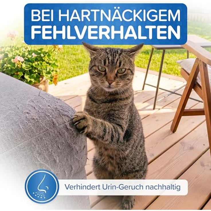 Patronus Katzen-Abwehrspray 500ml, hochwirksames Fernhalte-Spray gegen Urinieren & Kratzen - 100% natürliche Inhaltsstoffe, auch für Außenbereich – Bild 3