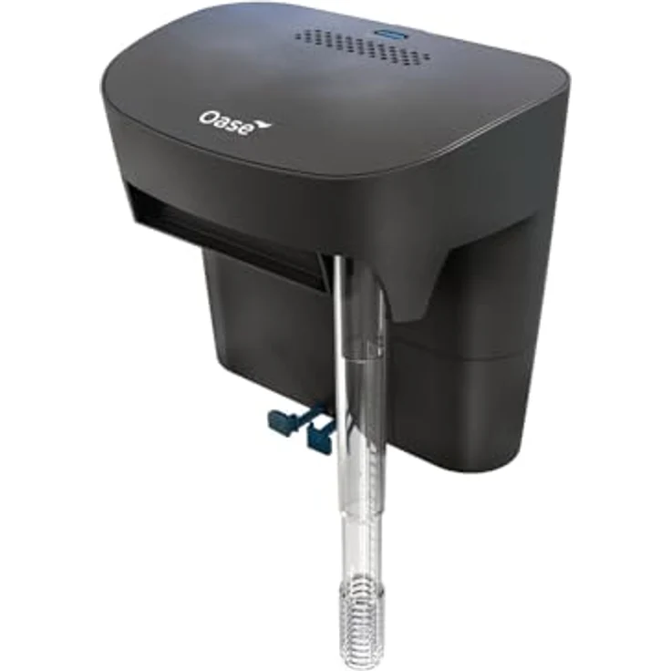 OASE 84080 BioStyle 115, Aquarium Hang on Außenfilter mit zweistufiger Filtration, flexibel und leise, für Süß- und Meerwasser bis 115 L, grau – Bild 1