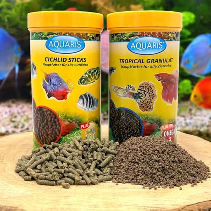 Aquaris Cichlid Sticks, 145 g Cichliden Futter für gesundes Wachstum und starkes Immunsystem, ideal für gemischt fressende Buntbarsche – Bild 4