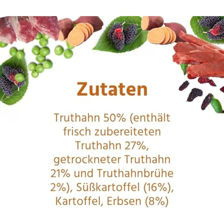 Wildfang® Hundefutter Trocken, Premium getreidefreies Hundefutter mit Truthahn und Süßkartoffel, 2 kg für Senioren, glutenfrei, mit Gelenk- und Zellschutz – Bild 4