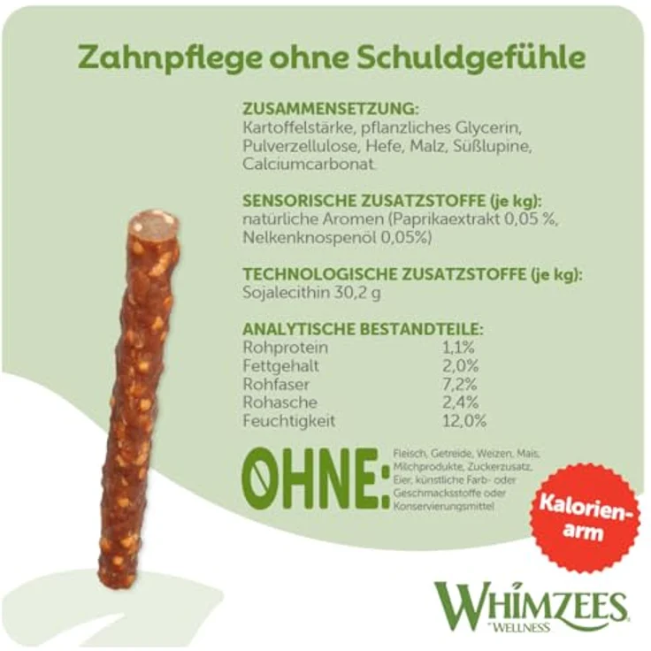WHIMZEES Veggie-Wurst S, 28 Stück – Größe S, Getreidefreie Kaustangen zur Zahnpflege für kleine Hunde, Natürlich, ohne Zuckerzusatz – Bild 4