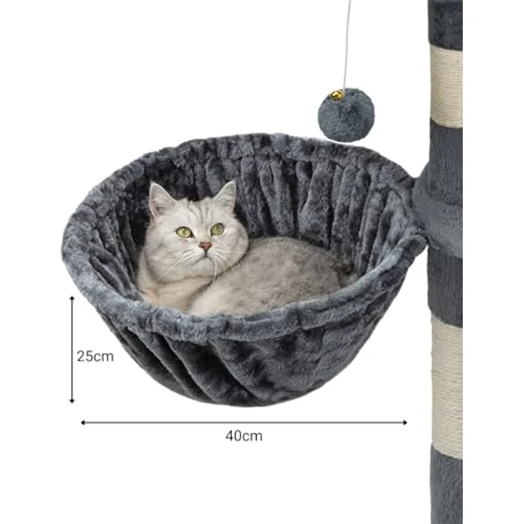lionto Liegemulde für Kratzbäume 40 cm Durchmesser, 25 cm Tiefe dunkelgrau – Bild 6