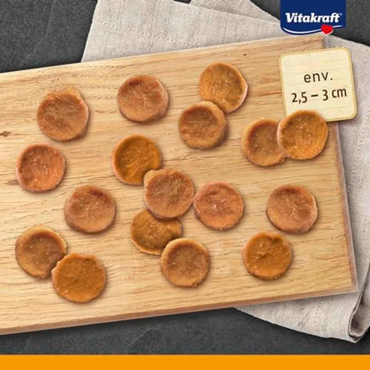 Vitakraft Chicken Hühnchentaler, proteinreicher Hundesnack ohne Zucker und Zusatzstoffe, 80g im wiederverschließbaren Beutel – Bild 2