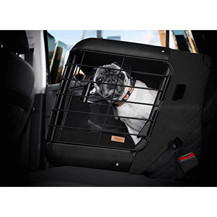 4Pets Dog Caree Transportbox für Haustiere bis 15 kg, Black Series, hohe Sicherheit für Hunde und Katzen – Bild 5