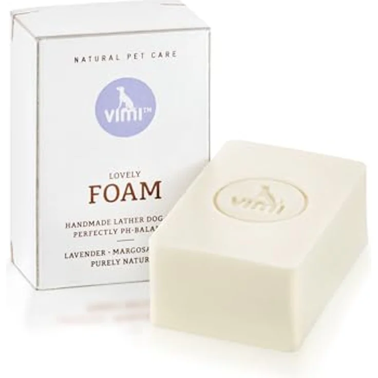 animaux vimi Lovely Foam – 100 g Natürliche Hunde-Seife mit Lavendel, Thymian & Margosa, sanfte Fellpflege und regenerierende Hautpflege – Bild 1