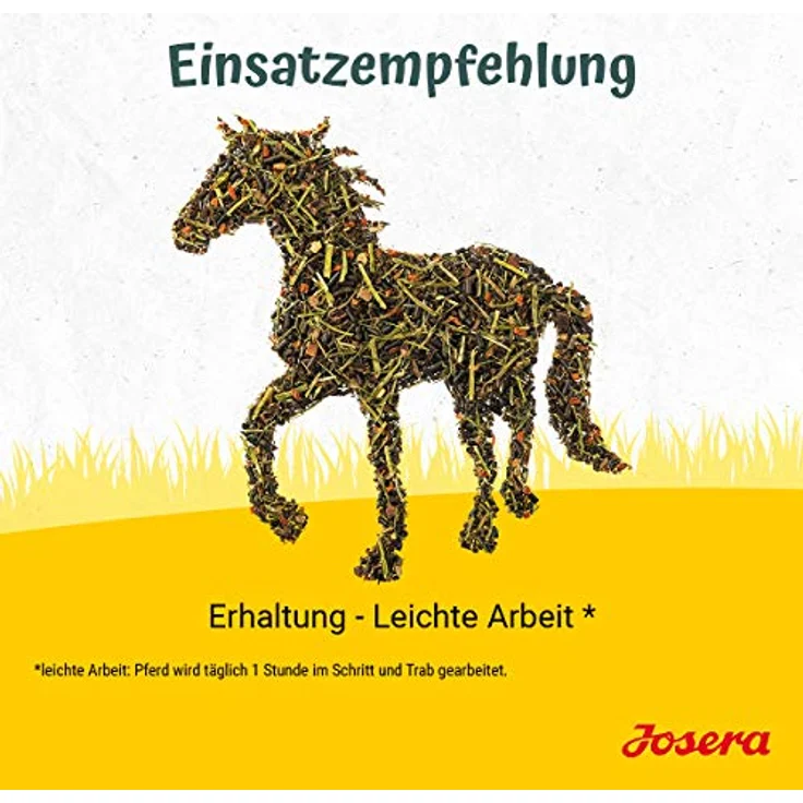 JOSERA Kraut & Rüben Struktur, 15 kg Premium Pferdefutter, getreidefreier Strukturmix, stärke- und zuckerreduziert, für verdauungsempfindliche Pferde – Bild 2
