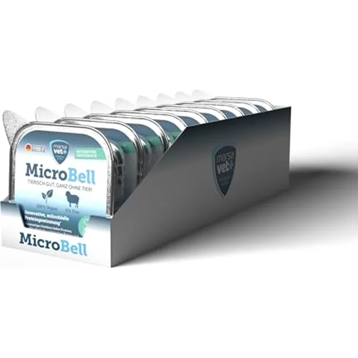 marsavet+ Marsavet MicroBell, veganes Nassfutter für Hunde mit mikrobiellen Proteinen, hypoallergen, getreide- und glutenfrei, 9 x 300 g
