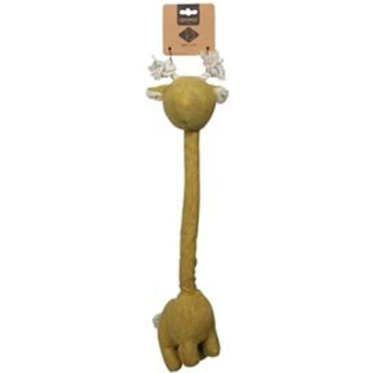 D&D Home, Edles Hundespielzeug Chenille George 20x52cm gelb Füllung 100% Polyester Feine Verarbeitung - Fellohren mit Quietscher im Rüssel für noch mehr Spielspaß für Hunde – Bild 2