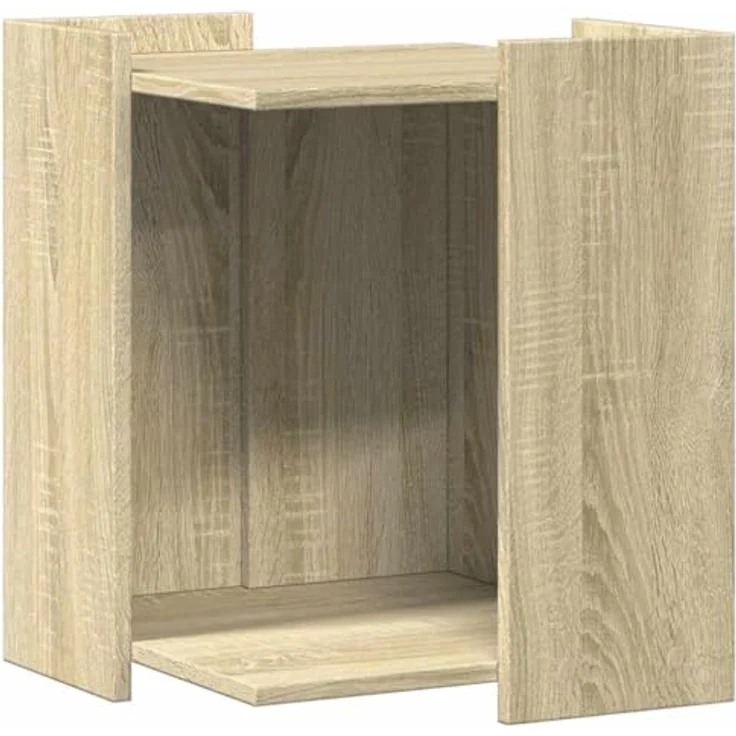 vidaXL Katzentoilette, Katzenklo Sonoma Eiche 42x42x51 cm Holzwerkstoff in Sonoma-Eiche, Platzsparendes Design, Vielseitig einsetzbar – Bild 2