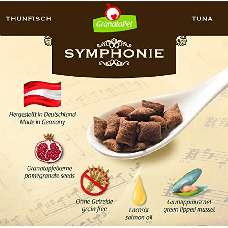 GranataPet Symphonie No.1, Trockenfutter für Katzen mit Thunfisch und Granatapfelkernen, 300g – Bild 5