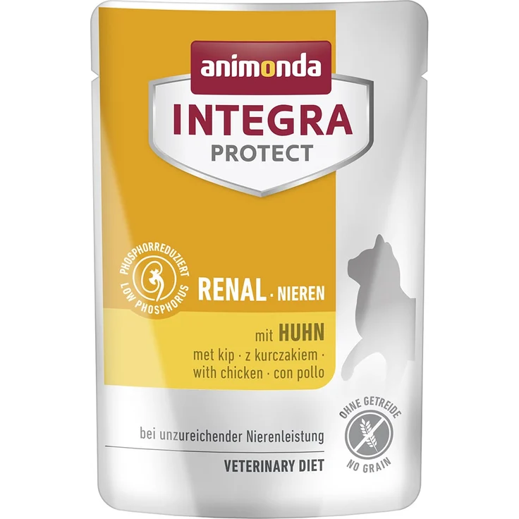 animonda INTEGRA PROTECT Adult Renal Niere mit Huhn, Diät-Nassfutter für Katzen mit chronischer Niereninsuffizienz, 8x85g