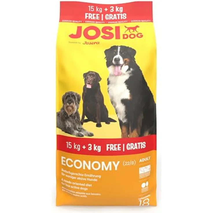 Josera JosiDog Economy Vorteilspack, 18 kg Hundefutter für normale Energiebedarfe, hochwertige Zutaten aus dem Odenwald