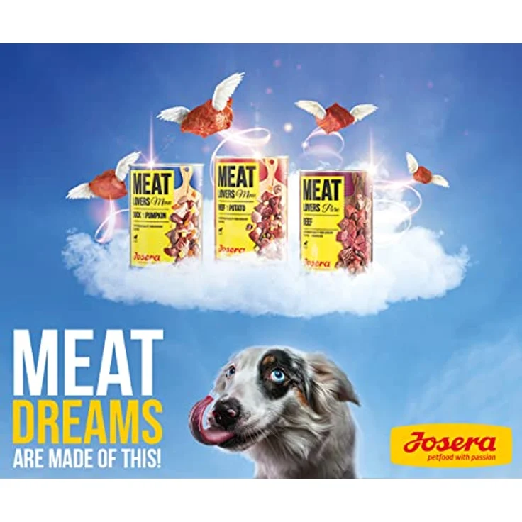 Josera Meat Lovers Menu Multipack, Nassfutter für Hunde mit 65 % Fleischanteil, getreidefrei, Alleinfuttermittel, 6x400g – Bild 5