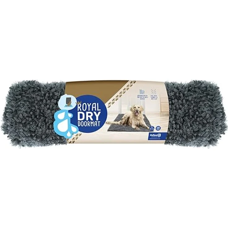 Royal Dry Anti-Flecken-Matte für Hunde, saugfähige Mikrofaser-Chenille, 91 x 152 cm, rutschfest, antibakteriell – Bild 1