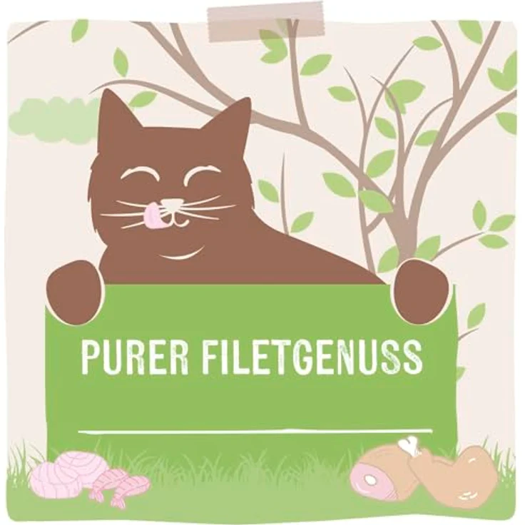 MjAMjAM purer Filetgenuss 9 x 80 g Mixpaket, Nassfutter für Katzen - 3 Sorten (Lachs, Huhn) - Getreide-, gluten-, laktosefrei, 100% natürlich – Bild 6