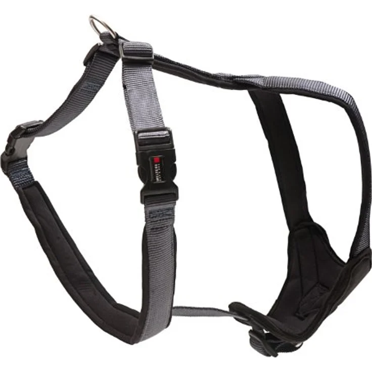 Wolters Professional Comfort Geschirr Gr.2 A 45-50 cm x 2,5 cm, Halsband + Leine, graphit/schwarz, ergonomische Polsterung für optimalen Tragekomfort – Bild 1