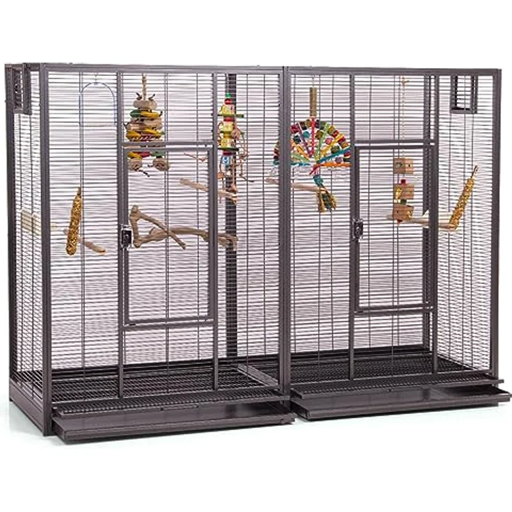 Montana Cages New Melbourne II, große Vogelvoliere für Sittiche und kleine Papageien, Antik Edition, ca. 160 x 50 x 110 cm, rost- und alterungsbeständig, AVILON Pulverbeschichtung – Bild 3