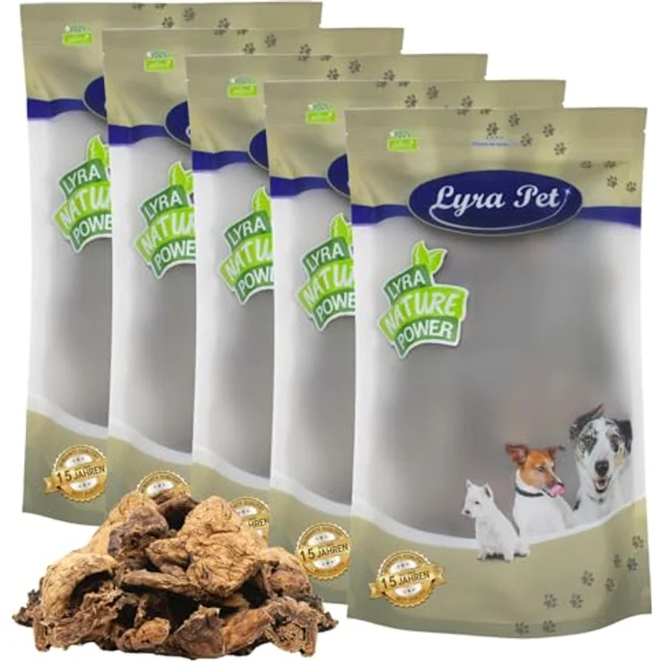 Lyra Pet® 5 kg Lammlunge getrocknet, natürlicher Kausnack für Hunde, proteinreich und fettarm – Bild 1