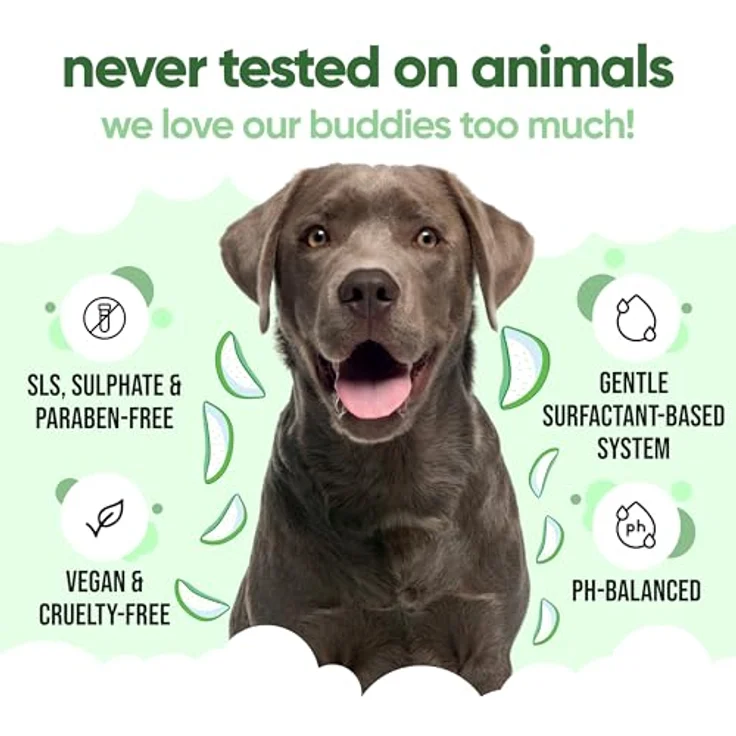 Buddycare Fellpflege-Shampoo zur Kontrolle des Haarausfalls bei Hunden, mit Aloe Vera und Pro-Vitamin B5, 1L – Bild 5