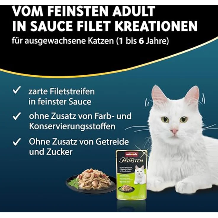Animonda Vom Feinsten Mixpaket 50g, Katzenfutter mit feinen Filets und exquisiten Beilagen, 18x50g – Bild 2