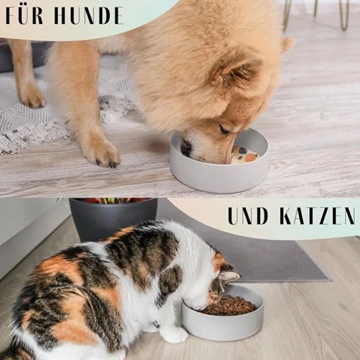 ne&no® Silikon Fressnapf 1200 ml, rutschfester Futternapf für kleine und mittelgroße Hunde, spülmaschinenfest und unzerbrechlich – Bild 5
