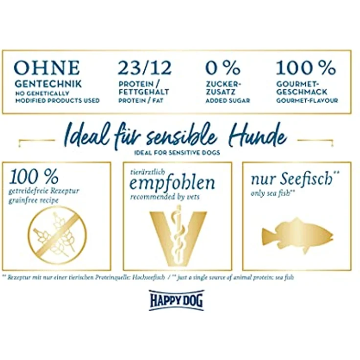 Happy Dog Supreme Sensible Karibik, Getreidefreies Trockenfutter mit Mono-Protein für ausgewachsene Hunde, 4kg – Bild 2