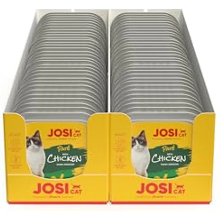 JosiCat Paté mit Huhn, Premium Nassfutter für Katzen, getreidefrei, 32 x 100 g, mit Vitaminen D3 & E, in Deutschland hergestellt – Bild 2