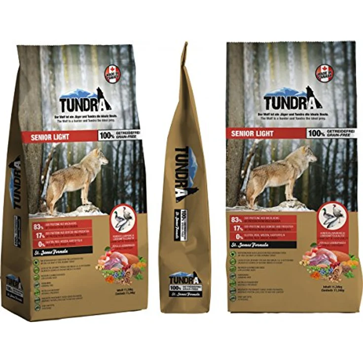 Tundra Dog Senior/Light, Trockenfutter mit Pute, Huhn und Lachs für ältere und übergewichtige Hunde, 3,18 kg – Bild 2