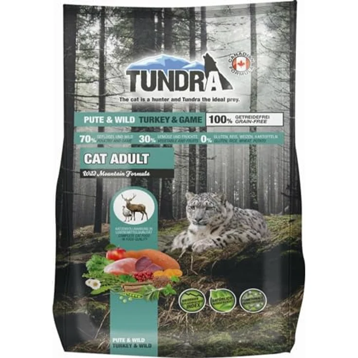 Tundra Katzenfutter getreidefrei Pute & Wild, 1,45 kg, hoher Fleischanteil und frisches Gemüse – Bild 1