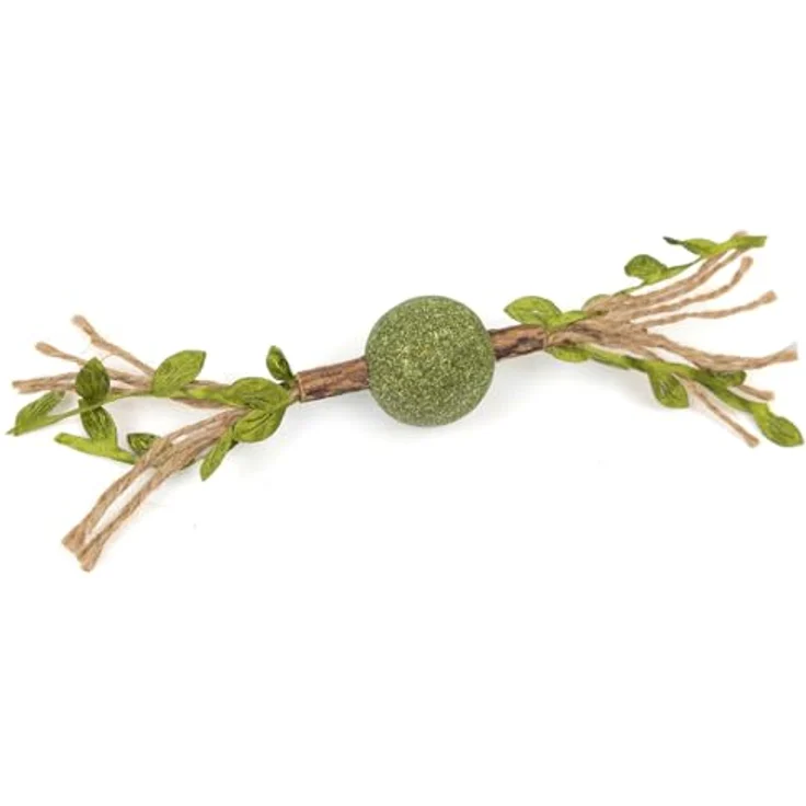 CanadianCat Company Katzenspielzeug Katzenminze Kugel mit Matatabi Stick und Jutekordel, stimulierend und beruhigend für aktive Katzen, 3 x 3 x 18 cm – Bild 3