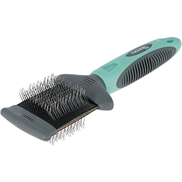 Kerbl Pet Softzupfbürste doppelt, mit flexiblem Kopf, 19x7 cm – Bild 2
