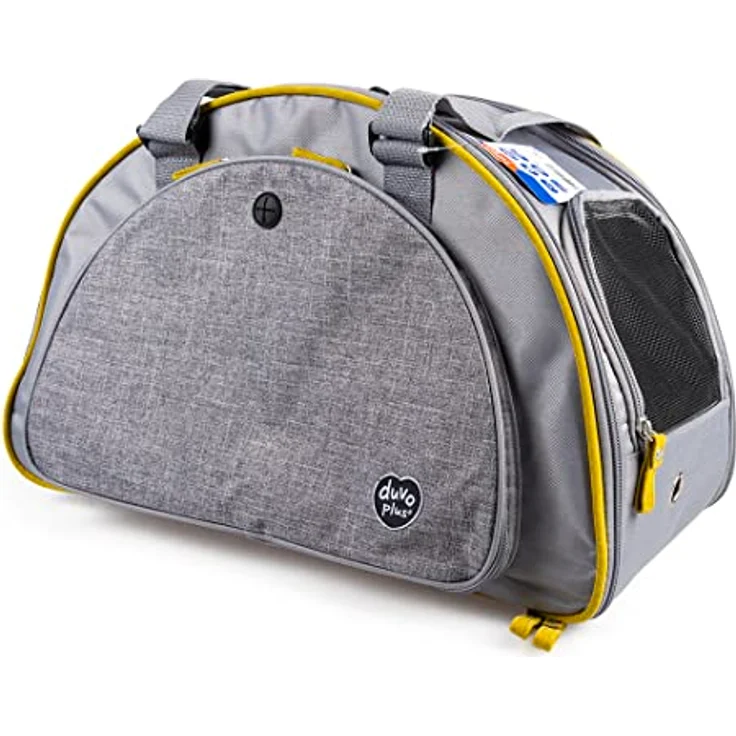 DUVO+ Paris Pet Bag Comfy, graue Tiertransporttasche für Hunde bis 7 kg, 50 x 22 x 32 cm, mit abnehmbarem Kissen und Lüftungslöchern – Bild 2