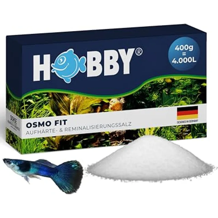 HOBBY Aquaristik Osmo Fit I, 400g Aufhärtungs- und Remineralisierungssalz für Aquarien, geeignet für Osmose- und VE-Wasser, ideale Wasserhärte für empfindliche Fische und Garnelen