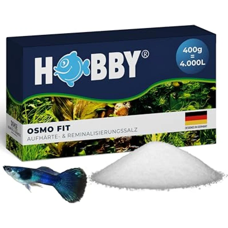 HOBBY Aquaristik Osmo Fit I, 400g Aufhärtungs- und Remineralisierungssalz für Aquarien, geeignet für Osmose- und VE-Wasser, ideale Wasserhärte für empfindliche Fische und Garnelen – Bild 1