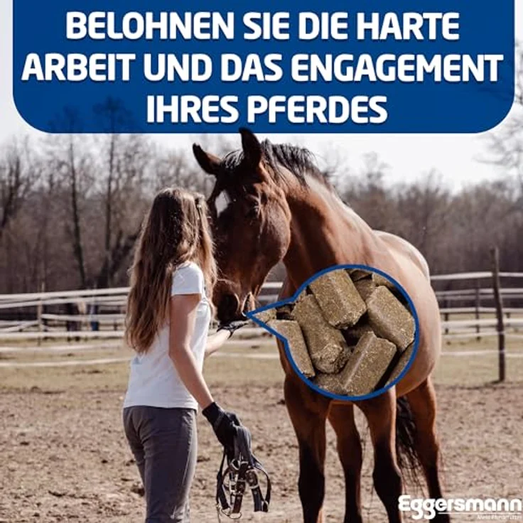 Eggersmann Mein Pferdefutter Pferde-Leckerlis Lecker Bricks, 25kg, natürlicher Kräuter-Geschmack, perfekt als Belohnung für Pferde & Ponys – Bild 3