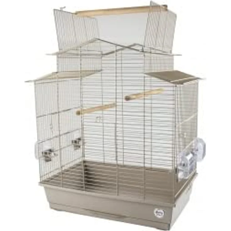 duvoplus Käfig für Vögel Mocha Iza 3, 58 x 38 x 65 cm, Mokka, Vogelkäfig – Bild 1