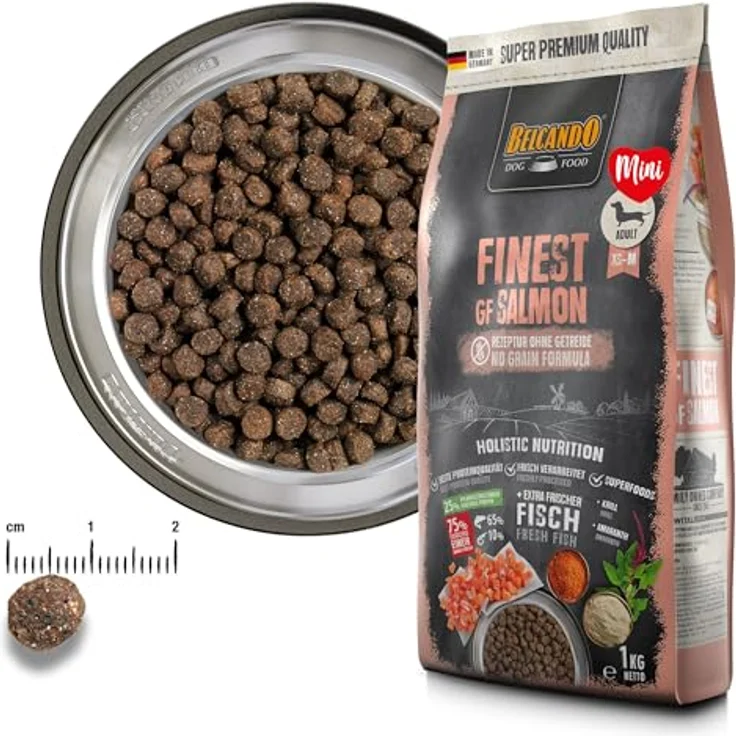 Belcando Finest GF Salmon, Hunde-Trockenfutter mit wichtigen Inhaltsstoffen, 4kg Mini – Bild 3
